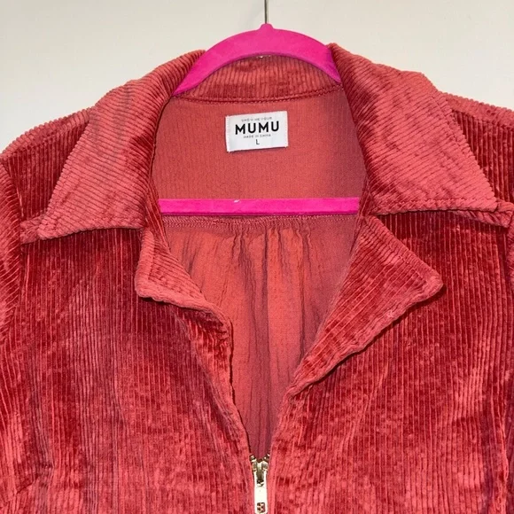 Show Me Your MuMu Red Corduroy dress - Picture 11 of 14